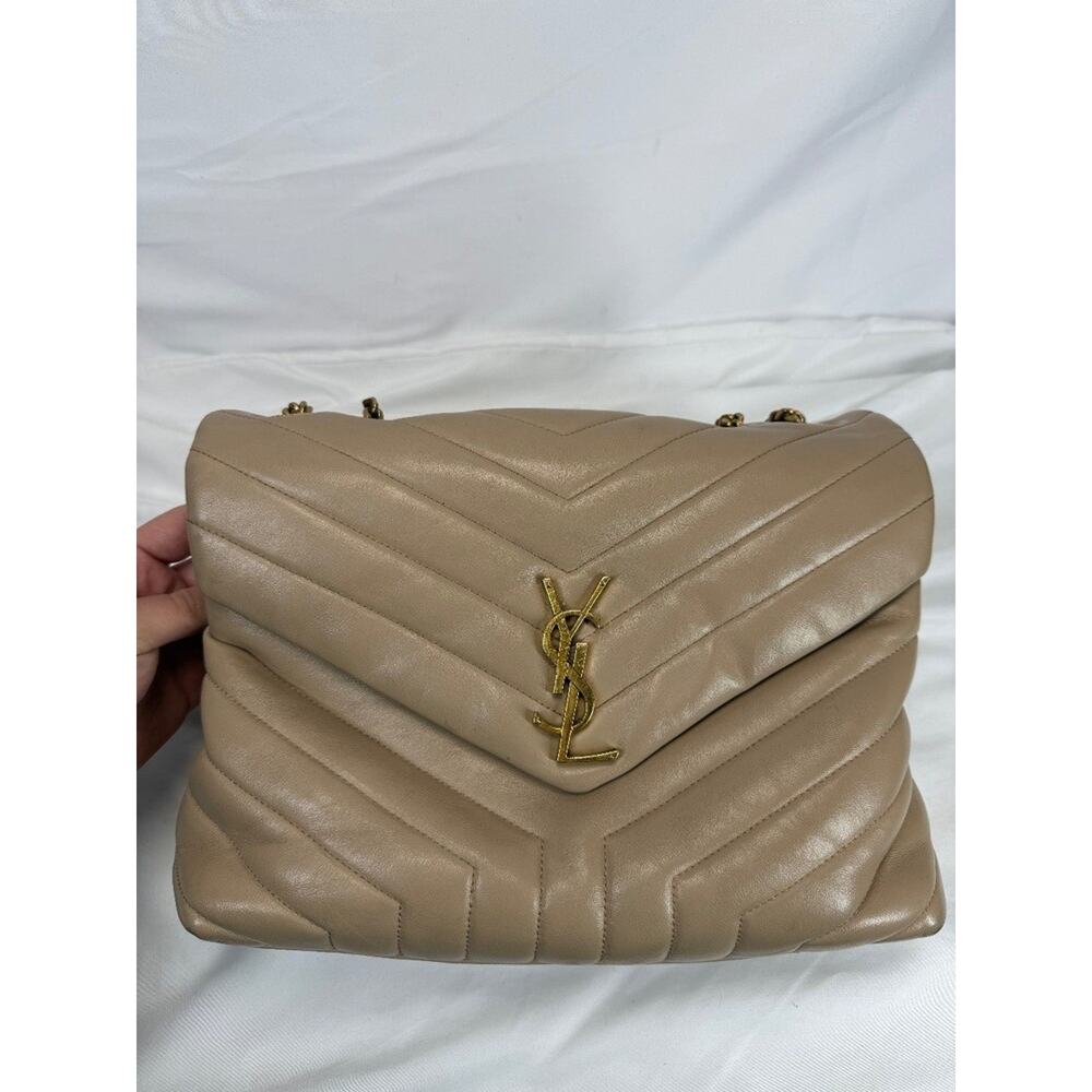 Saint Laurent LouLou Medium Beige Matelesse SPB-MS 359088 - Picture 7 of 16
